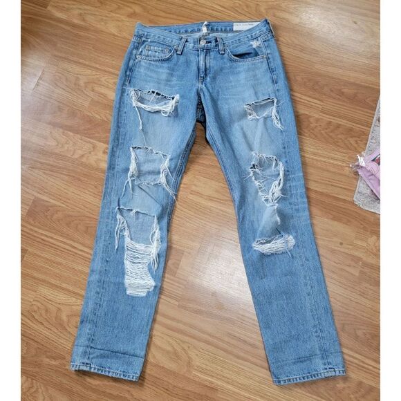 Rag & Bone Boyfriend Distressed Jean 25 - Picture 2 of 10